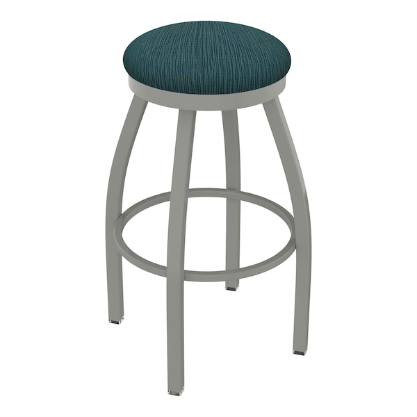 25" Swivel Counter Stool, Nickel Finish, Graph Tidal Seat